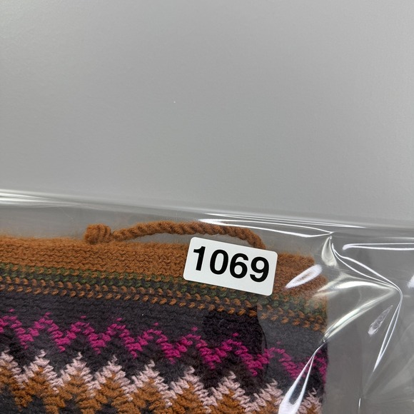 SmartWool Scarf Womens One Size Multicolor Knit Fringe Geometric Long Winter - Picture 9 of 9